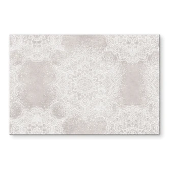 Kitchen Splashback Gentle mandala on gray-beige - Bloomery Decor 