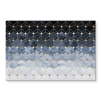Splashback Fredriksson - Hexagons - Blue & Gold 