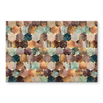 Splashback Fredriksson - Gold & Copper Hexagons 
