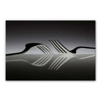 Splashback Alu-Dibond De Kogel - Silverware Reflection 