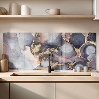 Splashback Fredriksson - Pink & Gold - panorama 