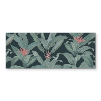 Kitchen Splashback Urban Jungle Tropical Leaves Green - Bloomery Decor - Panorama 