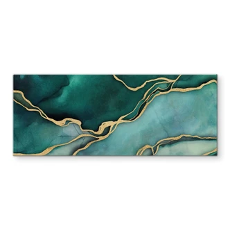 Kitchen Splashback Marble in gold-green - Haase 