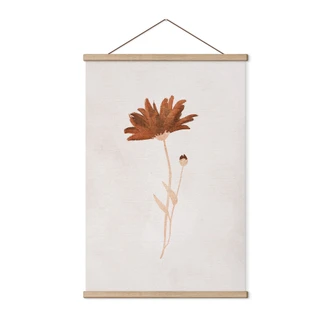 Textile poster abstract wildflower - Goed Blauw 