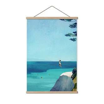 Textile poster Summer happiness by the turquoise blue sea - Rivers 