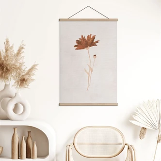 Textile poster abstract wildflower - Goed Blauw 
