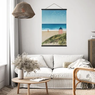 Textile poster Vacation by the sea with a view of the dunes - Rivers 