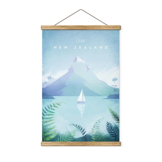 Textile poster Rivers - New Zealand 