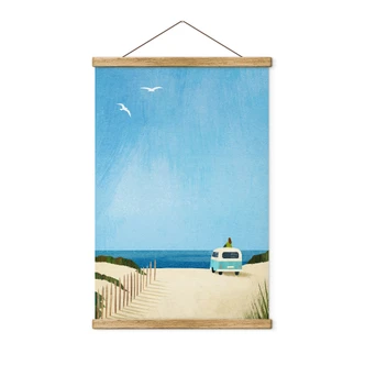 Textile poster Life in a van - holiday by the sea - Rivers 