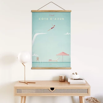 Textile poster Rivers - Côte d'Azur 