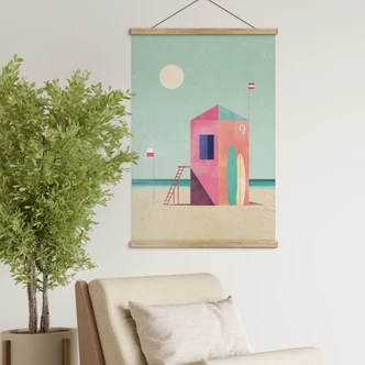 Textile poster life house on the beach - Rivers 