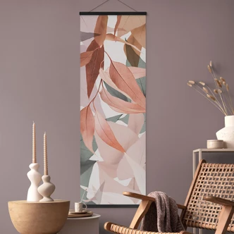 Textile poster Colorful eucalyptus leaves - Sisi & Seb - Panorama 