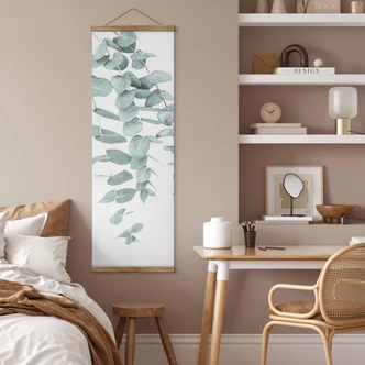 Canvas Textile poster Sisi & Seb - Eucalyptus: Several branches - Panorama 
