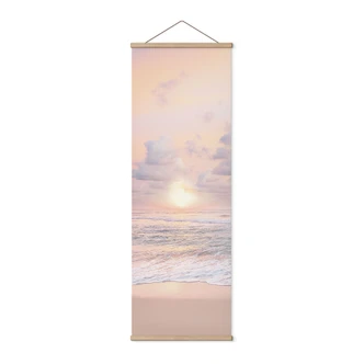 Textile poster Sunset over beach and sea - Sisi & Seb - Panorama 