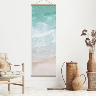 Textile poster Gentle waves on the beach - Sisi & Seb - Panorama 
