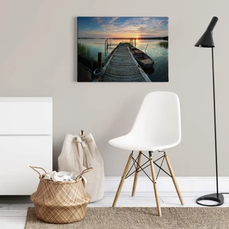 Sunset at the lake Canvas print 