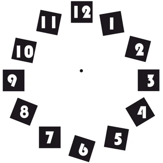 Digits Wall sticker + Clock 