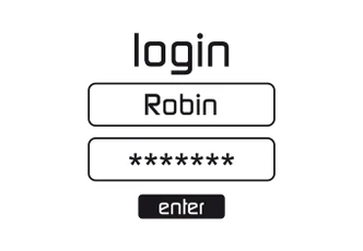 Name Login Wall Sticker 