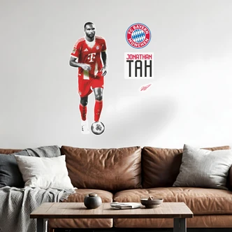 Wall sticker FC Bayern player Jonathan Tah 2025/26 