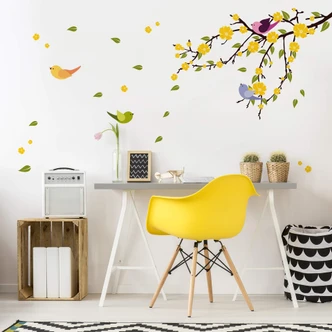 Falling Leaves with Birds Wall sticker 