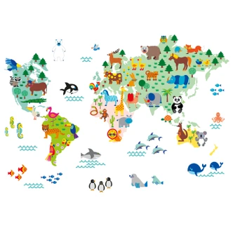 Wall sticker byGraziela - Worldmap 