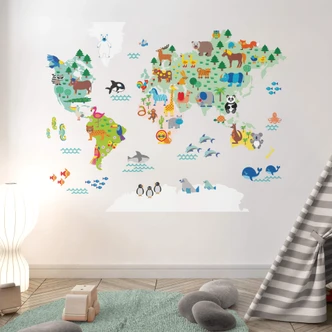 Wall sticker byGraziela - Worldmap 