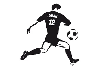 Name + Soccerplayer Wall sticker 