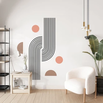 Wall sticker geometry of lines and circles 