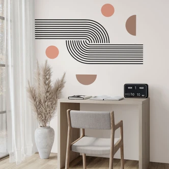 Wall sticker geometry of lines and circles 