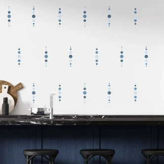 Wall sticker shapes - Geometric circles in blue 