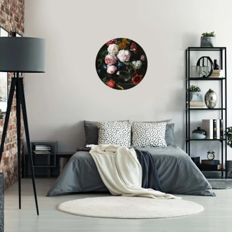 Wall sticker de Heem - Flowers in a Vase - round 