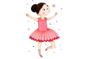 Loske - Pretty Ballerina - Wall Sticker 