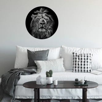 Wall sticker round - Lion 
