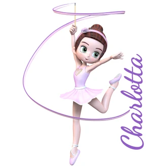 Wall sticker Agullo - Ballerina + Name 