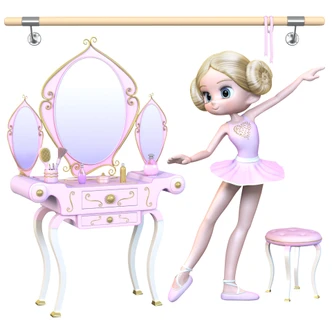 Wall sticker Agullo - Ballerina + Dresser 
