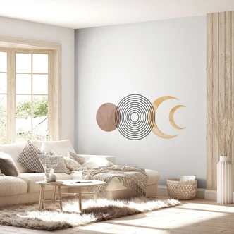 Wall sticker abstract - moon phases and geometry 