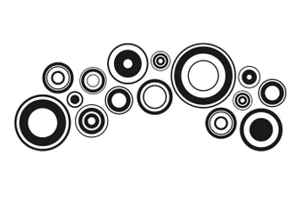 Retro Discs Wall sticker 