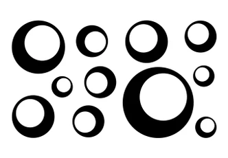 Retro Circles 2 colours Wall sticker 