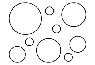 Retro Rings 2-colours Wall sticker 