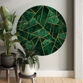 Wall sticker Fredriksson - round - Emeralds 