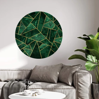 Wall sticker Fredriksson - round - Emeralds 