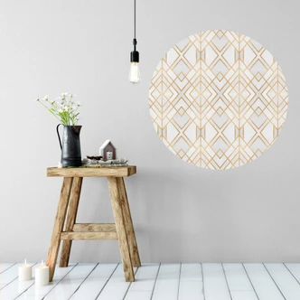 Wall sticker Fredriksson - round - Golden Geometry 
