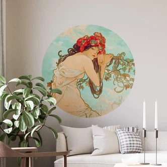 Wall Sticker Mucha - Season Summer - Round 