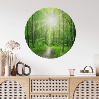 Wall sticker round - Sunny Forest 