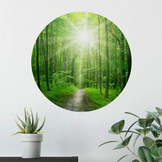 Wall sticker round - Sunny Forest 