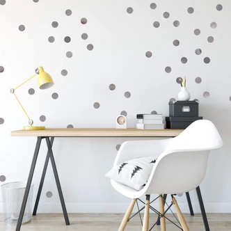 Wall sticker set Dots - Grey (50 stickers) 