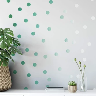 Wall sticker set Dots - Ombre Green 