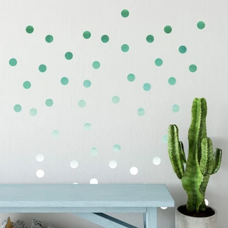 Wall sticker set Dots - Ombre Green 