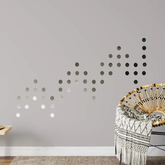 Wall sticker set Dots - Ombre Black - 50 stickers 