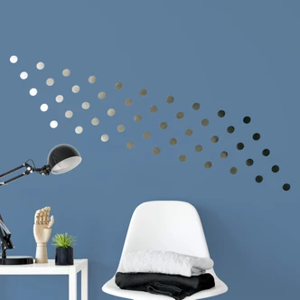 Wall sticker set Dots - Ombre Black - 50 stickers 